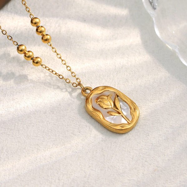 Rose Pendant Necklace - 图片 2
