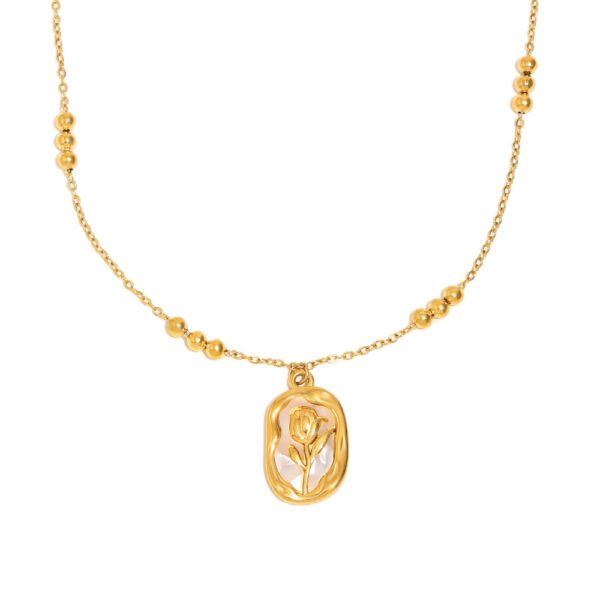 Rose Pendant Necklace - 图片 3