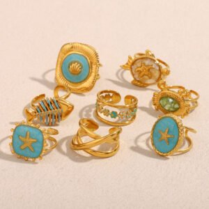 Waterproof Starfish Adjustable Ring