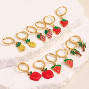 Fruit Hoop Earrings