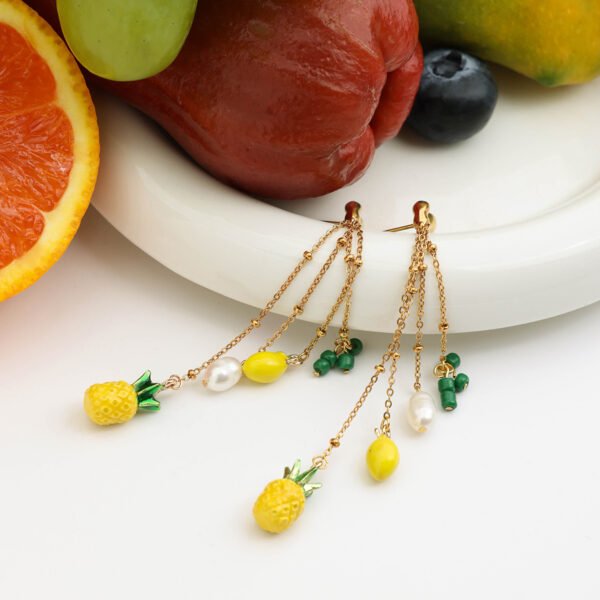 Fruit Charm Stud Earrings - 图片 4
