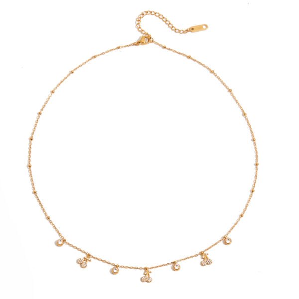 Minimalist Zirconia Cherry Charm Necklace - 图片 5
