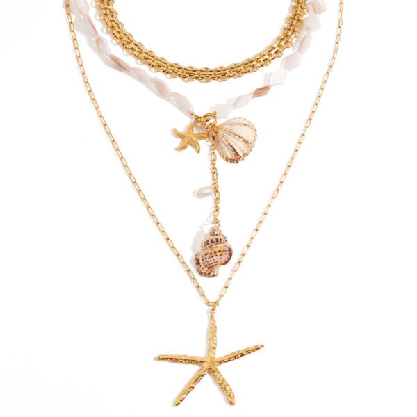 Starfish Shell Pendant Necklace - 图片 5