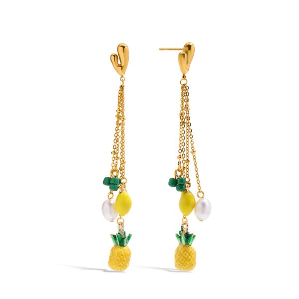 Fruit Charm Stud Earrings - 图片 5