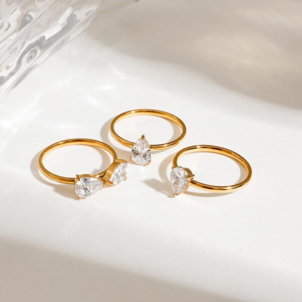 Multi Layer Flower Clover Ring - 图片 5